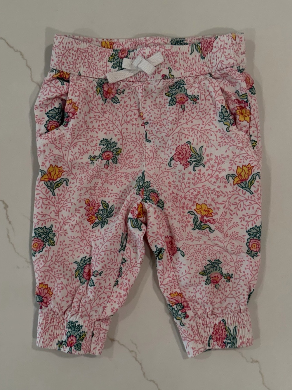 Janie and Jack Pink Floral Pants